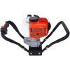 V-Type 52CC 2 Stroke Gas Post Hole Digger One Man Auger EPA Machine Plant Soil Digging Fence withHole Digger Replacement Auger Bits L4"+L6"+L8"+L12" D