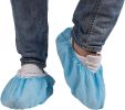 300 Pack of Disposable Shoe Covers. Blue Shoe Protectors Industrial Grade Shoe Covering. One Size Recyclable Boot Covers. Non-Slip Overshoes Disposabl