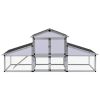 Chicken Coop with Runs and Nest Box Aluminum