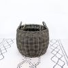 2-Pack Stackable Hand Woven Wicker Garden and Harvesting Basket with Handles