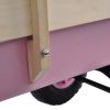 Outdoor All Terrain Pulling Wagon with Wood Railing, 10 inch Air Tires