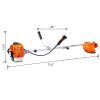 52cc Weed Eater/Wacker Gas Powered, 2 in 1 String Trimme,with 10'' Brush Cutter,Rubber Handle & Shoulder Strap Included