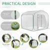 Outsunny 7' x 7' x 6' Portable Walk-in Greenhouse, Pop-up Setup, Outdoor Garden Hot House, Hobby Greenhouse Tent with Zipper Door for Growing Flowers,