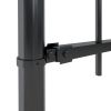 Garden Fence with Spear Top Steel 66.9"x31.5" Black