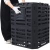 Garden Composter Bin Made from Recycled Plastic – 90 Gallons (340Liter) Large Compost Bin - Create Fertile Soil with Easy Assembly, Lightweight, Aer