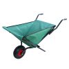 Folding Collapsible Lightweight Wheelbarrow, Heavy Duty 176 lbs Capacity, Oxford Cloth-Green for Grass, Weeds, Soil, Rocks and Wood
