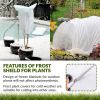 White Plant Covers Freeze Protection, Large 10 x 30 Ft. 50 GSM PP Reusable Frost Blankets for Outdoor Plants