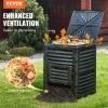 VEVOR Garden Compost Bin 80 Gal, BPA Free Composter, Large Capacity Outdoor Composting Bin with Top Lid and Bottom Door, Easy Assembling, Lightweight,