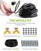 100ft Drip Irrigation Kit Plant Watering System 8x5mm Blank Distribution Tubing DIY Automatic Irrigation Equipment Set for Garden Greenhouse Flower Be