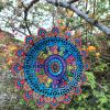 1pc 3D Hanging Wind Spinner Outdoor Decor For 3D Garden Wind Chimes Metal Yard Spinners 3D Stainless Steel Spinner Gifts Mandala 3D Spinner With 360°