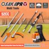 Backpack 4 in 1 Multi-Functional Trimming Tool, 52CC 2-Cycle Garden Tool System with Gas Pole Saw, Hedge Trimmer, Grass Trimmer, and Brush Cutter EPA