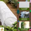 White Plant Covers Freeze Protection, Large 10 x 30 Ft. 50 GSM PP Reusable Frost Blankets for Outdoor Plants