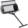 Peat Moss Compost Manure Spreader 24inch, Metal Mesh, T shaped Handle for seeding, Lawn and Garden Care