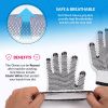 Double Side PVC Dotted Working Gloves 10", Pack of 24 PVC Knit Gloves, Breathable Cotton Gloves with Rubber Dots, Safety Work Gloves with Grip Dots Ov