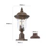 Vintage Outdoor Lamp Post Light, Waterproof Lantern Ideal for Garden Patio Lantern with Clear Glass Shade, Classic Bronze Finish