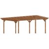 Outsunny 20' x 12' Outdoor Pergola, Wood Gazebo Grape Trellis with Stable Structure for Garden, Patio, Backyard, Deck