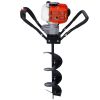 V-Type 52CC 2 Stroke Gas Post Hole Digger One Man Auger EPA Machine Plant Soil Digging Fence withHole Digger Replacement Auger Bits L4"+L6"+L8"+L12" D