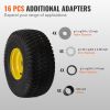 VEVOR Lawn Mower Tires with Rim, 15x6-6" Tubeless Tractor Tires, 2-Pack Tire and Wheel Assembly, S-Turf Pneumatic Tires, 3" Offset Hub, 3/4" Bushing S