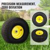 VEVOR Lawn Mower Tires with Rim, 15x6-6" Tubeless Tractor Tires, 2-Pack Tire and Wheel Assembly, S-Turf Pneumatic Tires, 3" Offset Hub, 3/4" Bushing S