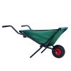 Folding Collapsible Lightweight Wheelbarrow, Heavy Duty 176 lbs Capacity, Oxford Cloth-Green for Grass, Weeds, Soil, Rocks and Wood