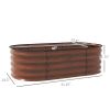 Outsunny 3.5' x 2' x 1' Galvanized Raised Garden Bed Kit, Outdoor Metal Elevated Planter Box with Safety Edging, Easy DIY Stock Tank for Growing Flowe
