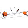 52cc Weed Eater/Wacker Gas Powered, 2 in 1 String Trimme,with 10'' Brush Cutter,Rubber Handle & Shoulder Strap Included