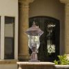 Vintage Outdoor Lamp Post Light, Waterproof Lantern Ideal for Garden Patio Lantern with Clear Glass Shade, Classic Bronze Finish
