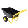 Two-wheeled cart, garden bike, 10-inch pneumatic wheels(Yellow + Black)