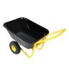 Two-wheeled cart, garden bike, 10-inch pneumatic wheels(Yellow + Black)