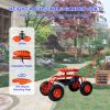Rolling Garden Cart Scooter, Adjustable Height with 4 Wheels and Extendable Handle, Garden Stool Cart with 360-degree swivel motion