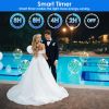 2 Pack Outdoor Solar Pool Lights, LED Light Up Balls with Remote, 3200K Warm Glow, 3 Lighting Modes & 4-Level Brightness& Auto On at Dusk