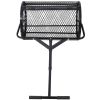 Peat Moss Compost Manure Spreader 24inch, Metal Mesh, T shaped Handle for seeding, Lawn and Garden Care