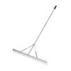 VEVOR Landscape Rake, 36" Head Aluminum Landscape Rake with 75" Long Handle, for Loosening Soil, Lawn Care, Weeding Lake, Garden, Pond