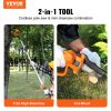 VEVOR 2-in-1 Cordless Pole Saw & Mini Chainsaw, 20V 2Ah Battery Pole Chainsaw, 5" Cutting Capacity 8 ft Reach Pole Saw for Branch Cutting & Tree Trimm