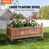 VEVOR Raised Garden Bed with Trellis, 30" x 13" x 61.4" Outdoor Raised Wood Planters with Drainage Holes, Free-Standing Trellis Planter Box for Vine C
