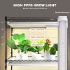 VEVOR Plant Stand with Grow Light, 4 Tiers Plant Shelf with 3000K 180W LED Full Spectrum Light for Indoor Plants, Grow Light Shelf with Timer for Seed