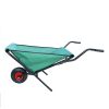 Folding Collapsible Lightweight Wheelbarrow, Heavy Duty 176 lbs Capacity, Oxford Cloth-Green for Grass, Weeds, Soil, Rocks and Wood