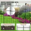 VEVOR Garden Fence, 36.6in(H) x29.5in(L) Animal Barrier Fence, Underground Decorative Garden Fencing with 2.5 Inch Spike Spacing, Metal Dog Fence for