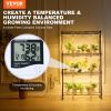 VEVOR Plant Stand with Grow Light, Grow Light Shelf with Cover and Thermometer, 4 Tiers 180W Plant Shelf with Grow Light, Full Spectrum Light Mini Gre