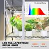 VEVOR Plant Stand with Grow Light, Grow Light Shelf with Cover and Thermometer, 4 Tiers 180W Plant Shelf with Grow Light, Full Spectrum Light Mini Gre
