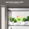 VEVOR DIY Plant Stand with Grow Light, 6-Tier Large Tall Plant Shelf with 192W 5000K Full Spectrum Grow Lights, Indoor Grow Light Shelf with Wheels fo