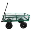 Garden Wagon Dump Cart Making it Easier to Transport Garden Supplies - Green, Solid Tires