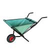Folding Collapsible Lightweight Wheelbarrow, Heavy Duty 176 lbs Capacity, Oxford Cloth-Green for Grass, Weeds, Soil, Rocks and Wood