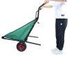 Folding Collapsible Lightweight Wheelbarrow, Heavy Duty 176 lbs Capacity, Oxford Cloth-Green for Grass, Weeds, Soil, Rocks and Wood