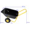 Two-wheeled cart, garden bike, 10-inch pneumatic wheels(Yellow + Black)