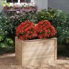 1PC Wooden Raised Garden Bed Elevated Planter Box with Open-Ended Base
