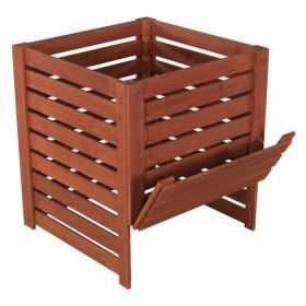 Solid Wood 90-Gallon Compost Bin with Removable Top and Hinged Side Panel