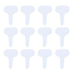 100 Pcs Plant Labels Plastic T-Type Plant Tags Nursery Garden Pot Plant Markers, White