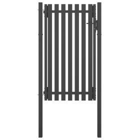 Garden Fence Gate Steel 3.3'x7.4' Anthracite