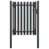 Garden Fence Gate Steel 3.3'x5.6' Anthracite